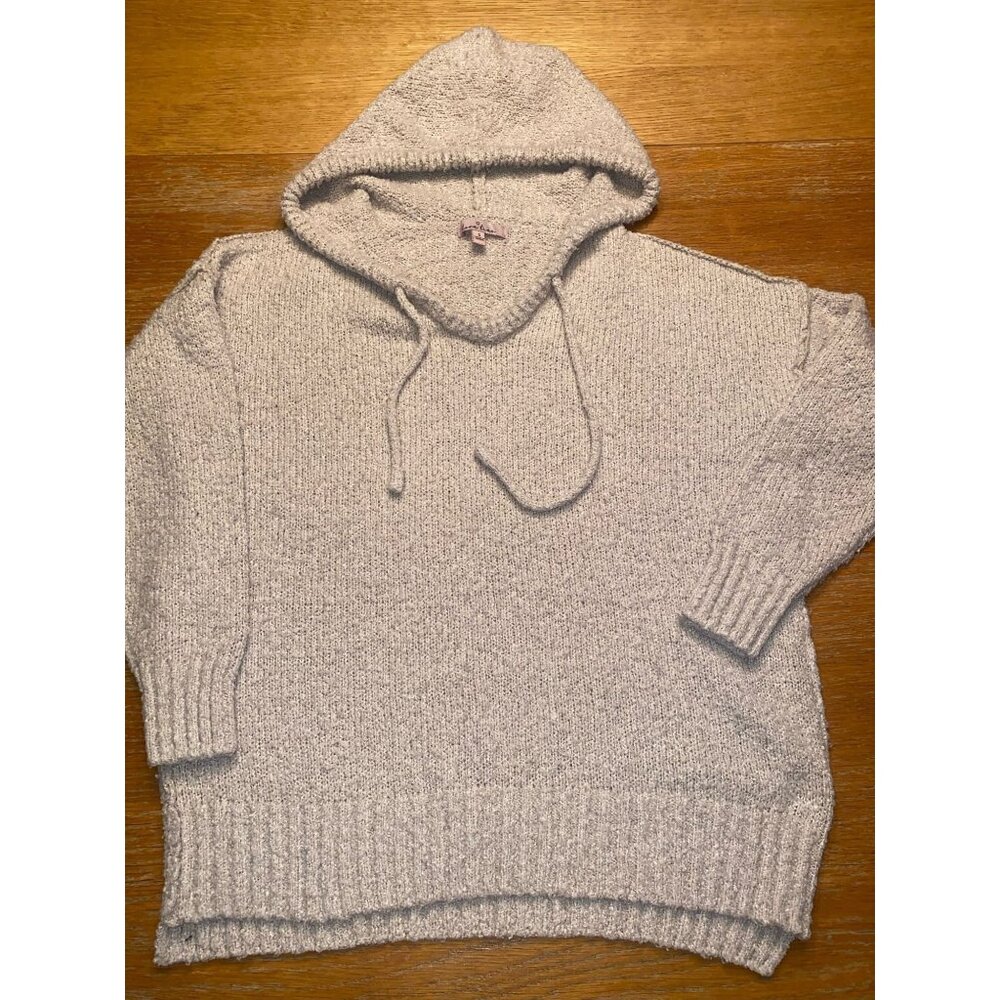 Lone Tree Womens Knit Hooded Sweater Size Small Beige